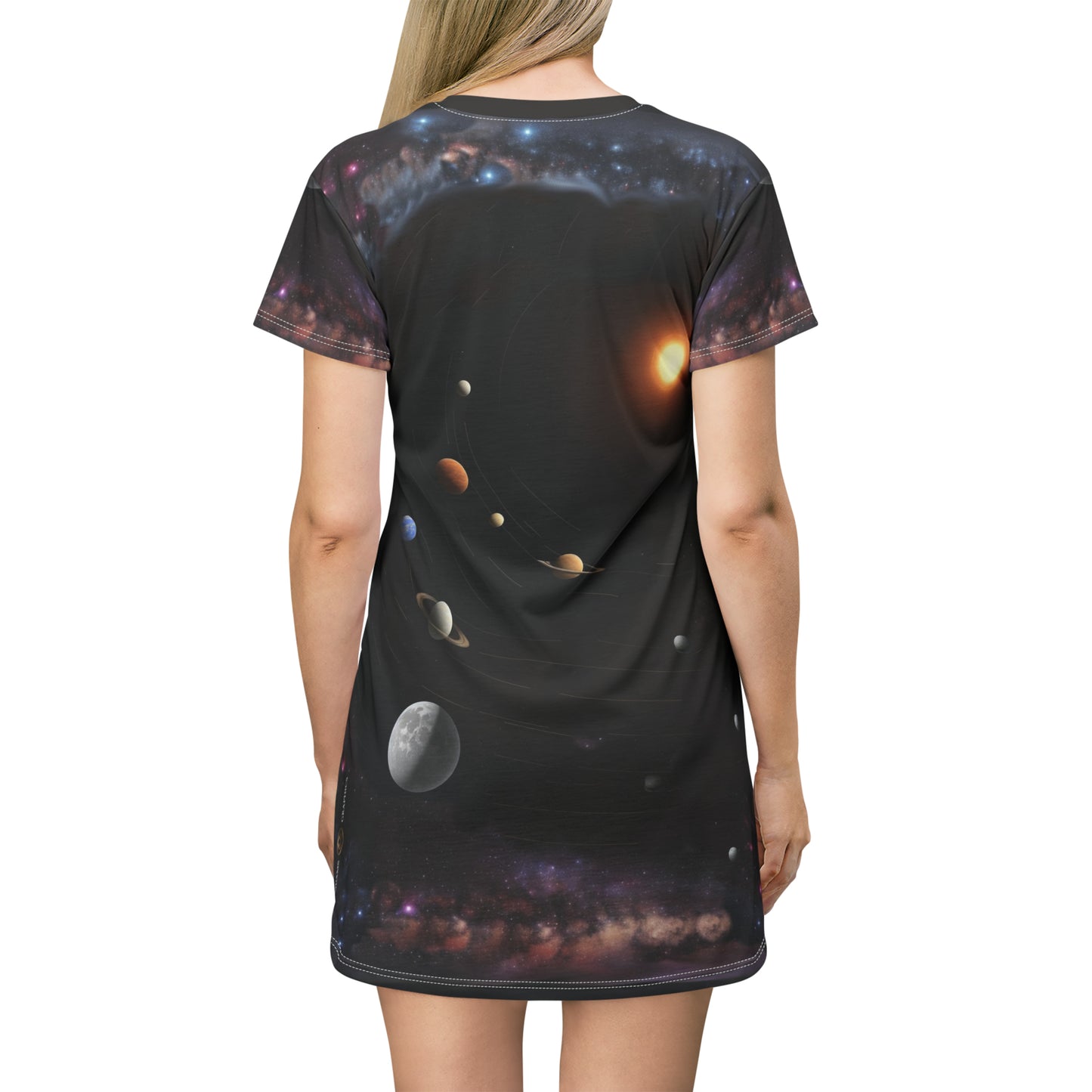 Solar System -- T-Shirt Dress (AOP)