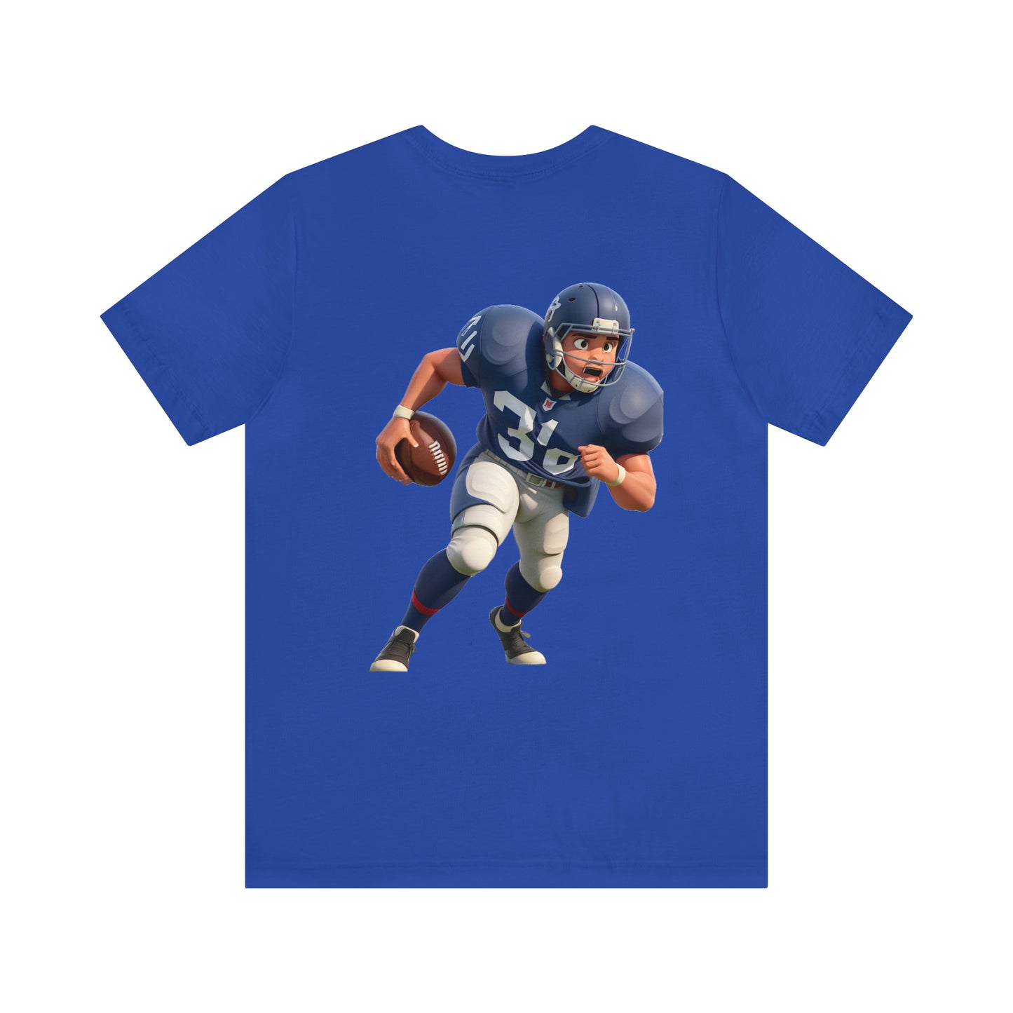 Football (Back) -- Unisex Jersey Short Sleeve Tee