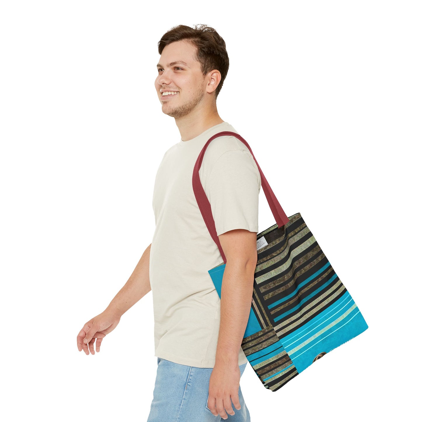 Madison Ave - Stylish Striped Tote Bag - Perfect for Work, Casual Outings & Everyday Use