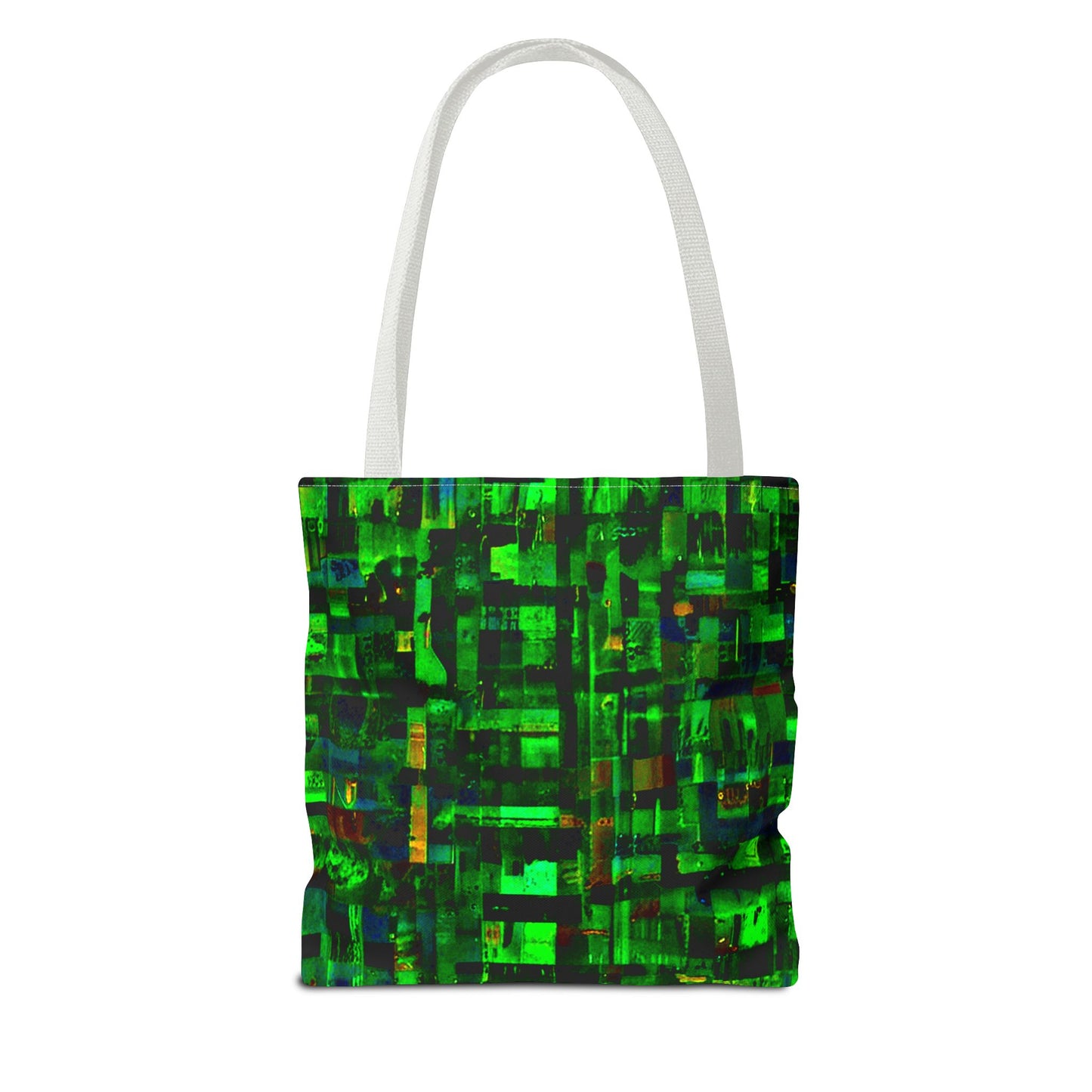 Mother Board - Vibrant Green Abstract Tote Bag - Stylish Eco-Friendly Carryall