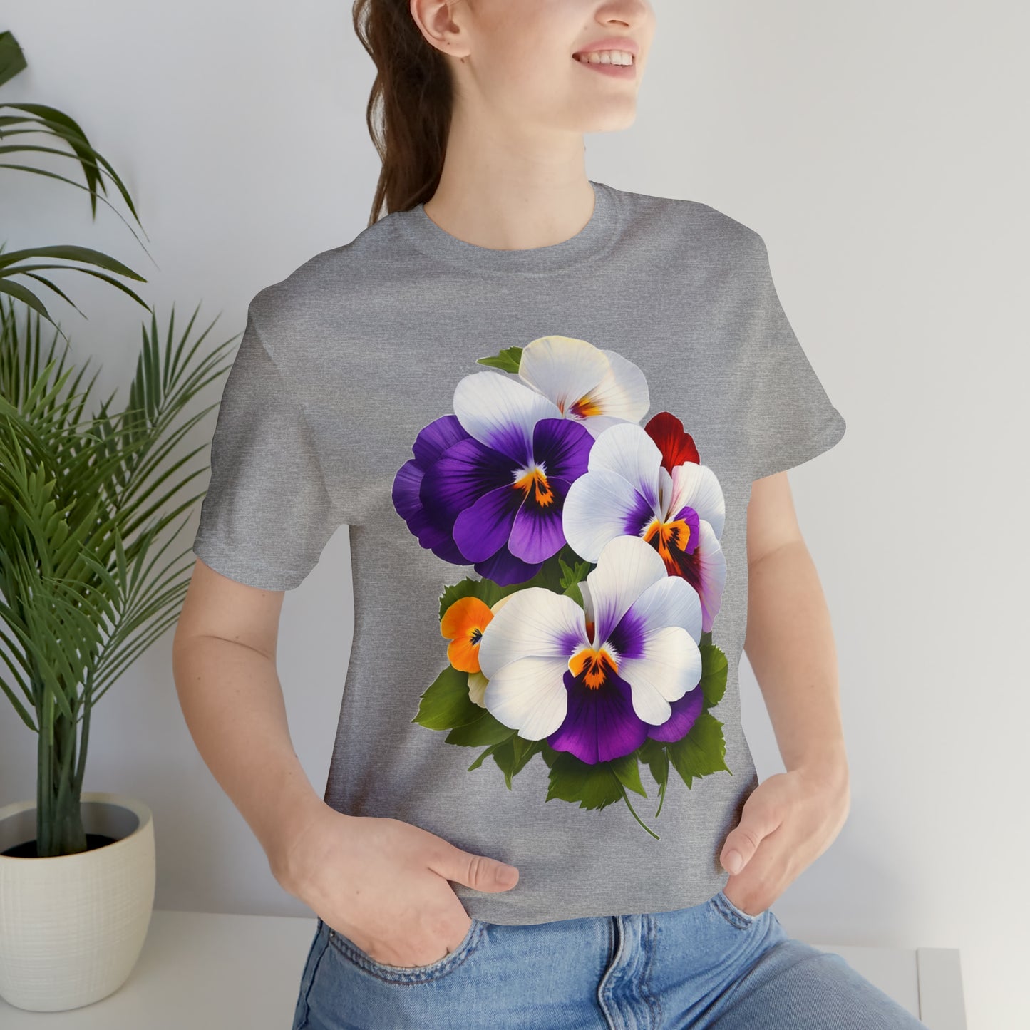 Pansies -- Unisex Jersey Short Sleeve Tee