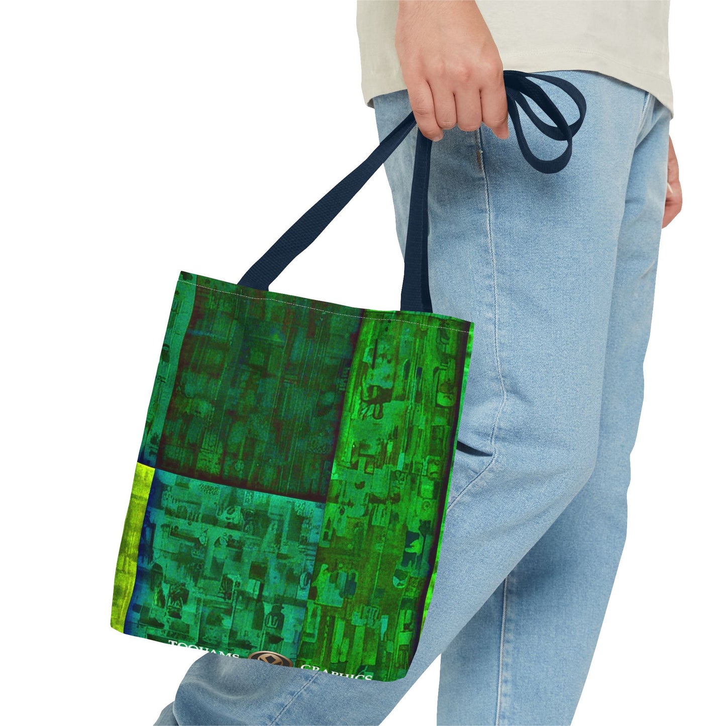 My Block - Eco-Friendly Green Abstract Tote Bag - Stylish Reusable Shopping Bag