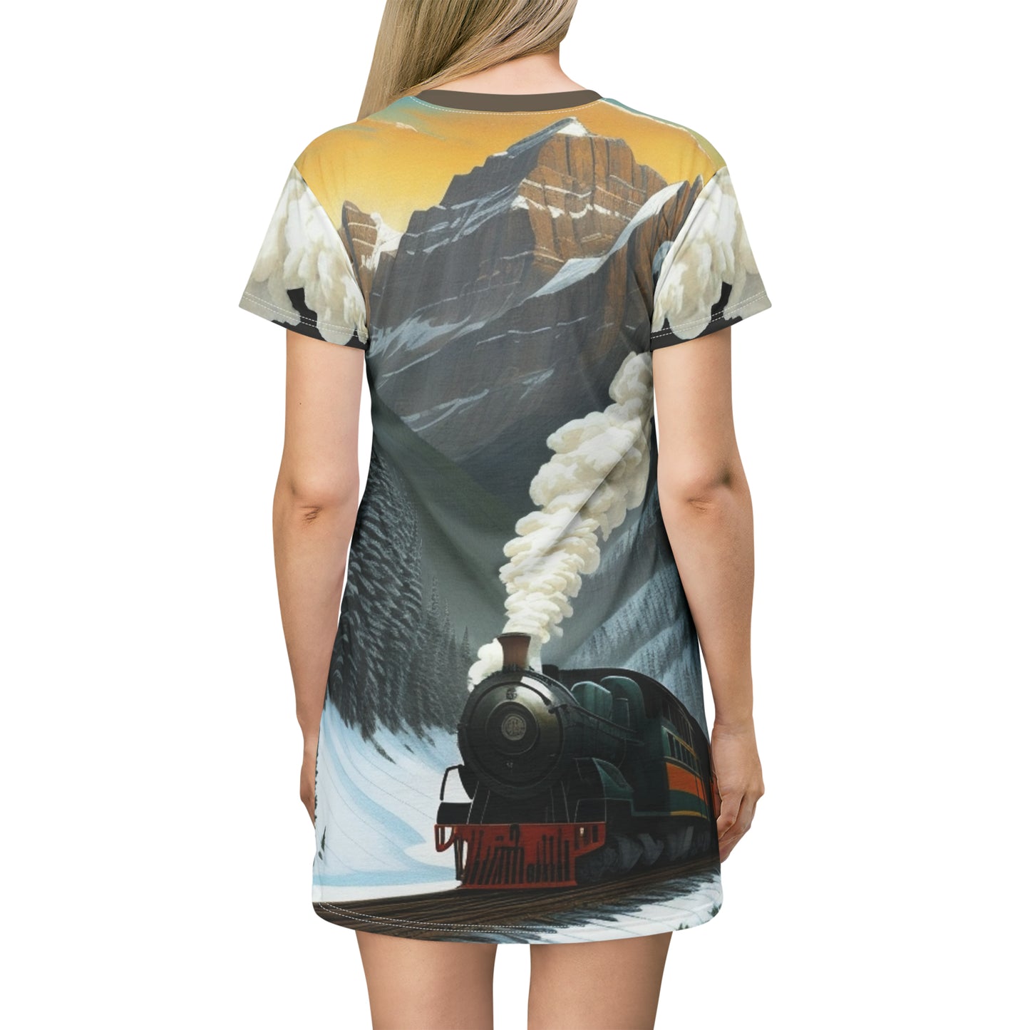 Railroad Girl -- T-Shirt Dress (AOP)