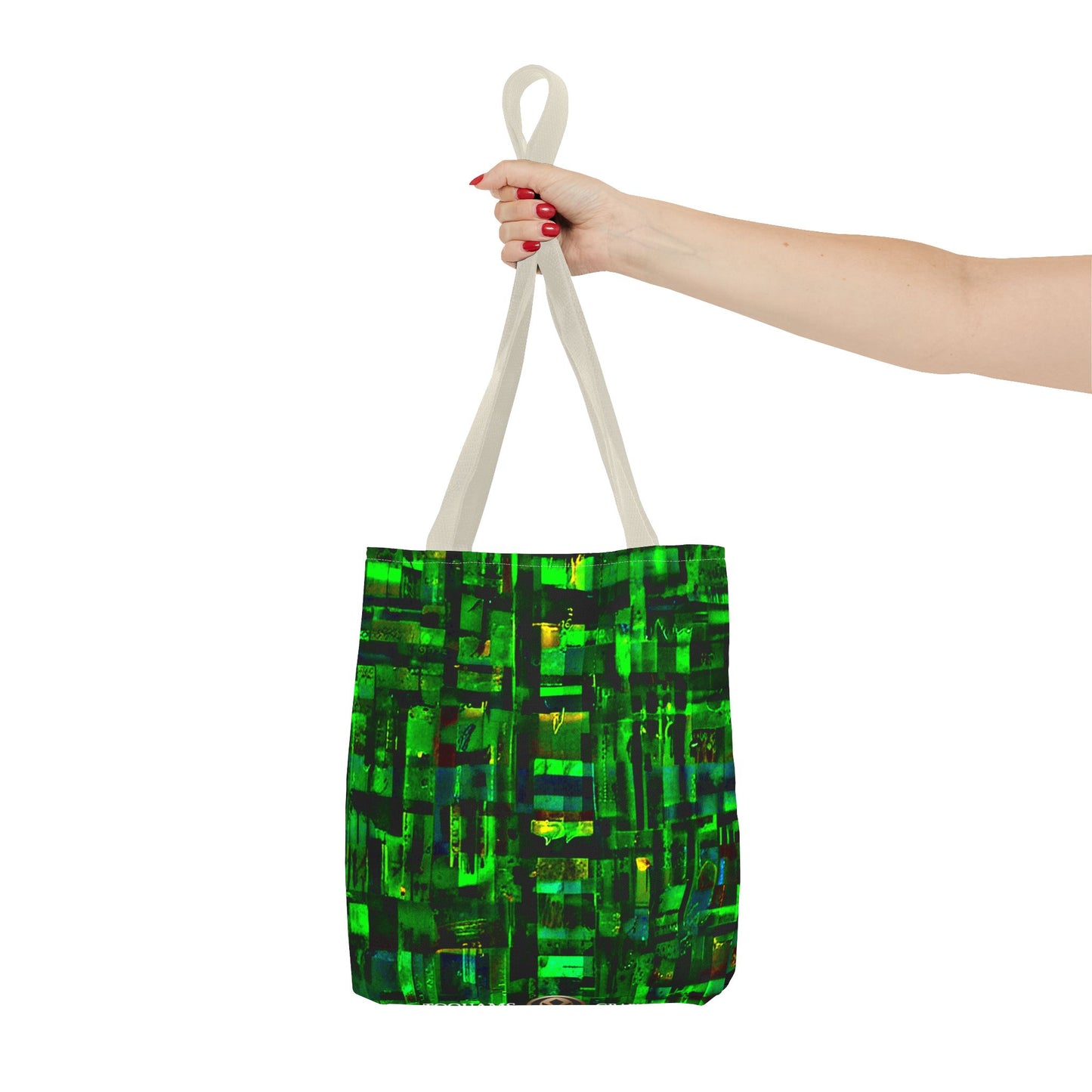 Mother Board - Vibrant Green Abstract Tote Bag - Stylish Eco-Friendly Carryall