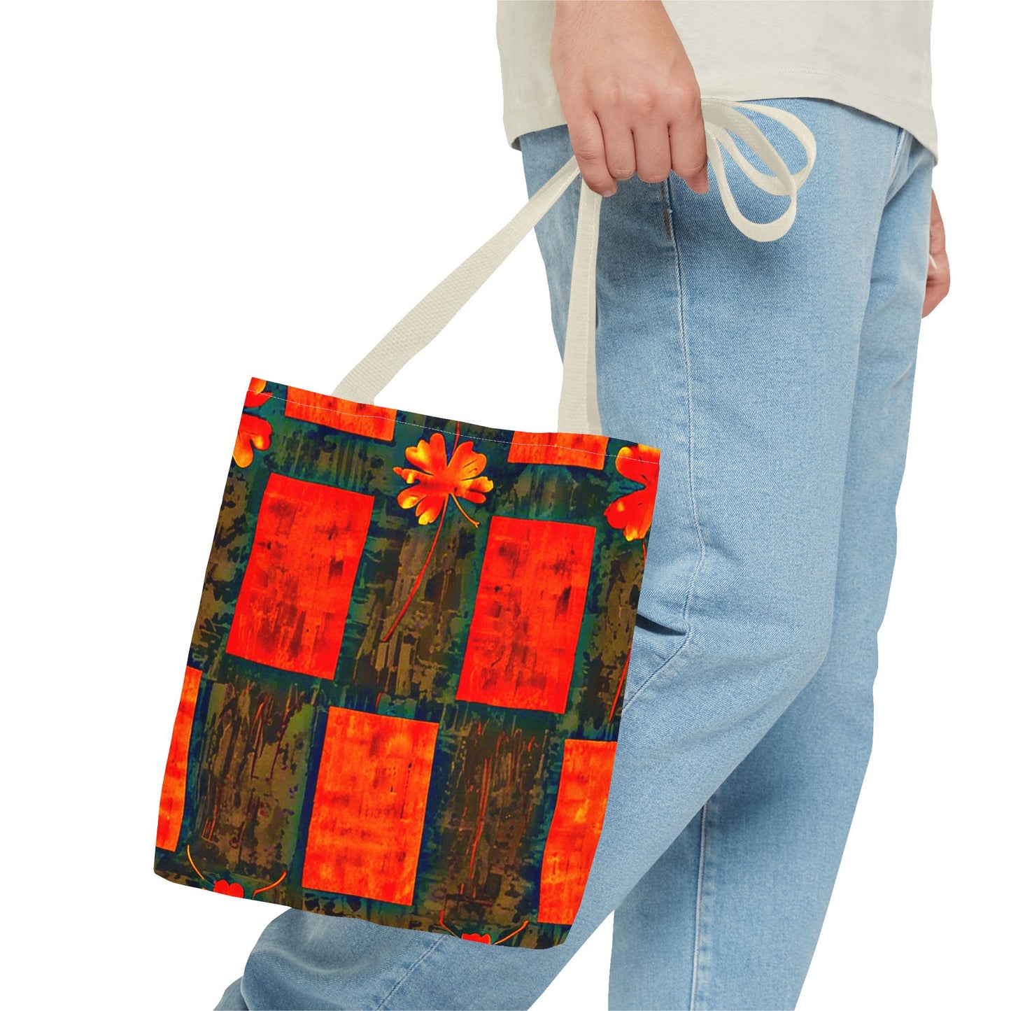 City Flower - Vibrant Floral Tote Bag - Colorful Art for Everyday Use