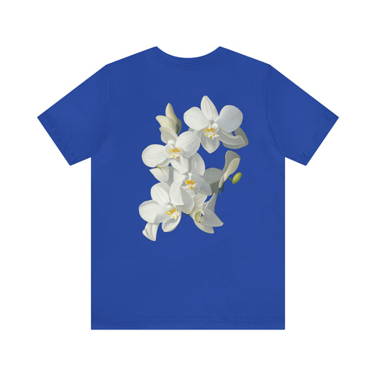 Orchid (back) -- Unisex Jersey Short Sleeve Tee