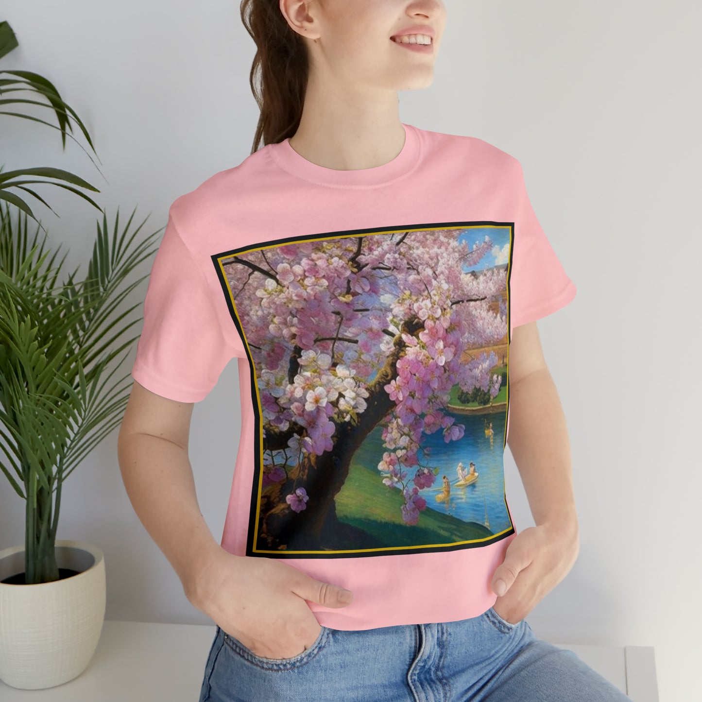 Cherry Blossoms -- Unisex Jersey Short Sleeve Tee