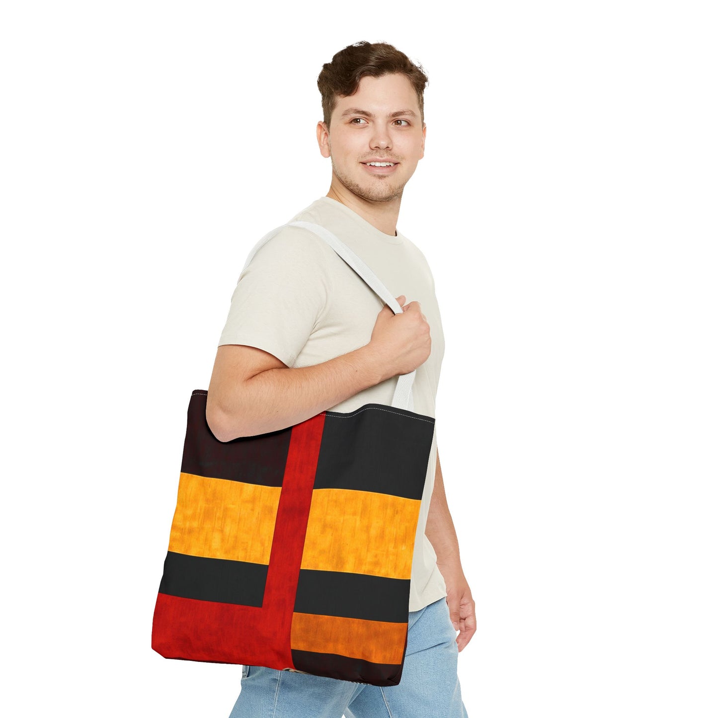 42nd Street - Vibrant Geometric Tote Bag | Stylish Reusable Shopping Bag | Perfect for Everyday Use and Gifts