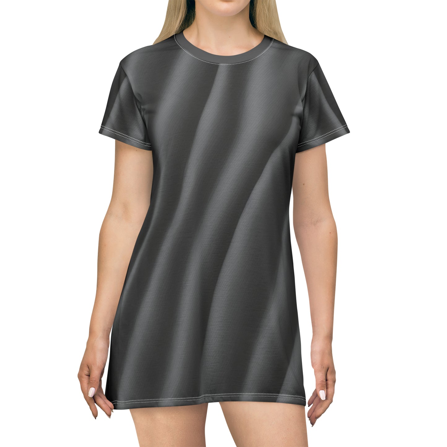 Gray -- T-Shirt Dress (AOP)