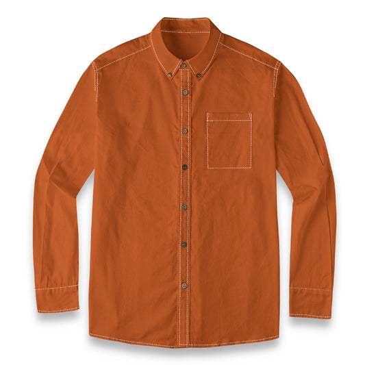 Mahogany -- Men's 100% Cotton LS Shirt