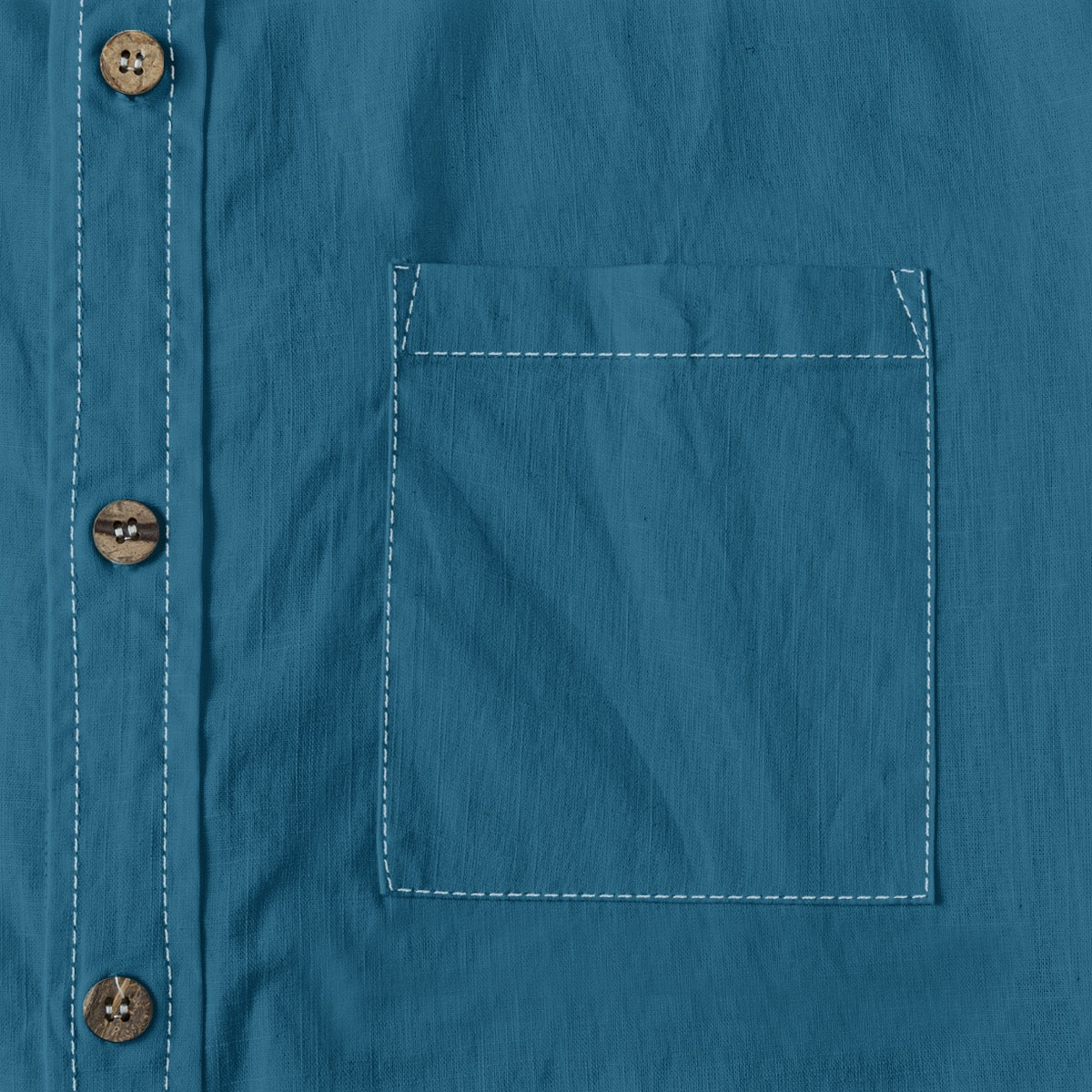 Petrol Blue -- Men's 100% Cotton LS Shirt