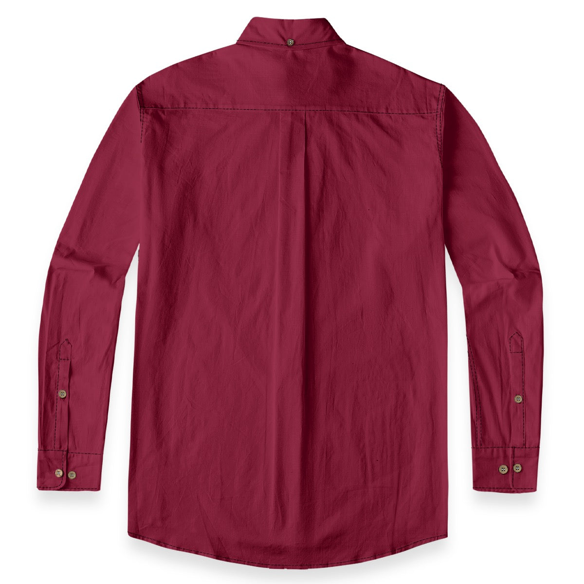 Burgundy -- Men's 100% Cotton LS Shirt