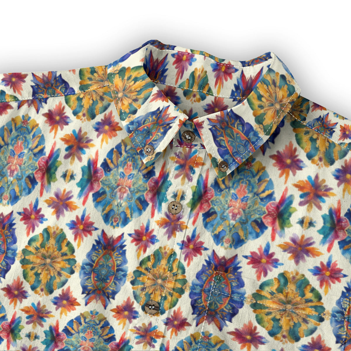 Aquarelle -- Men's Casual 100% Cotton LS Shirt