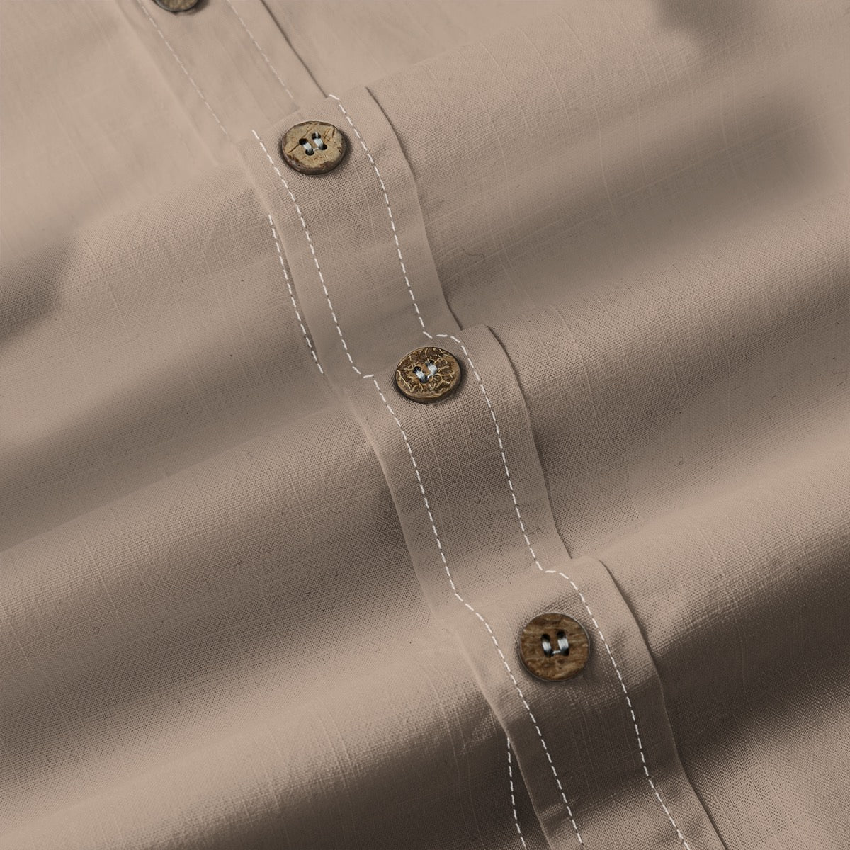 Mushroom -- Men's 100% Cotton LS Shirt