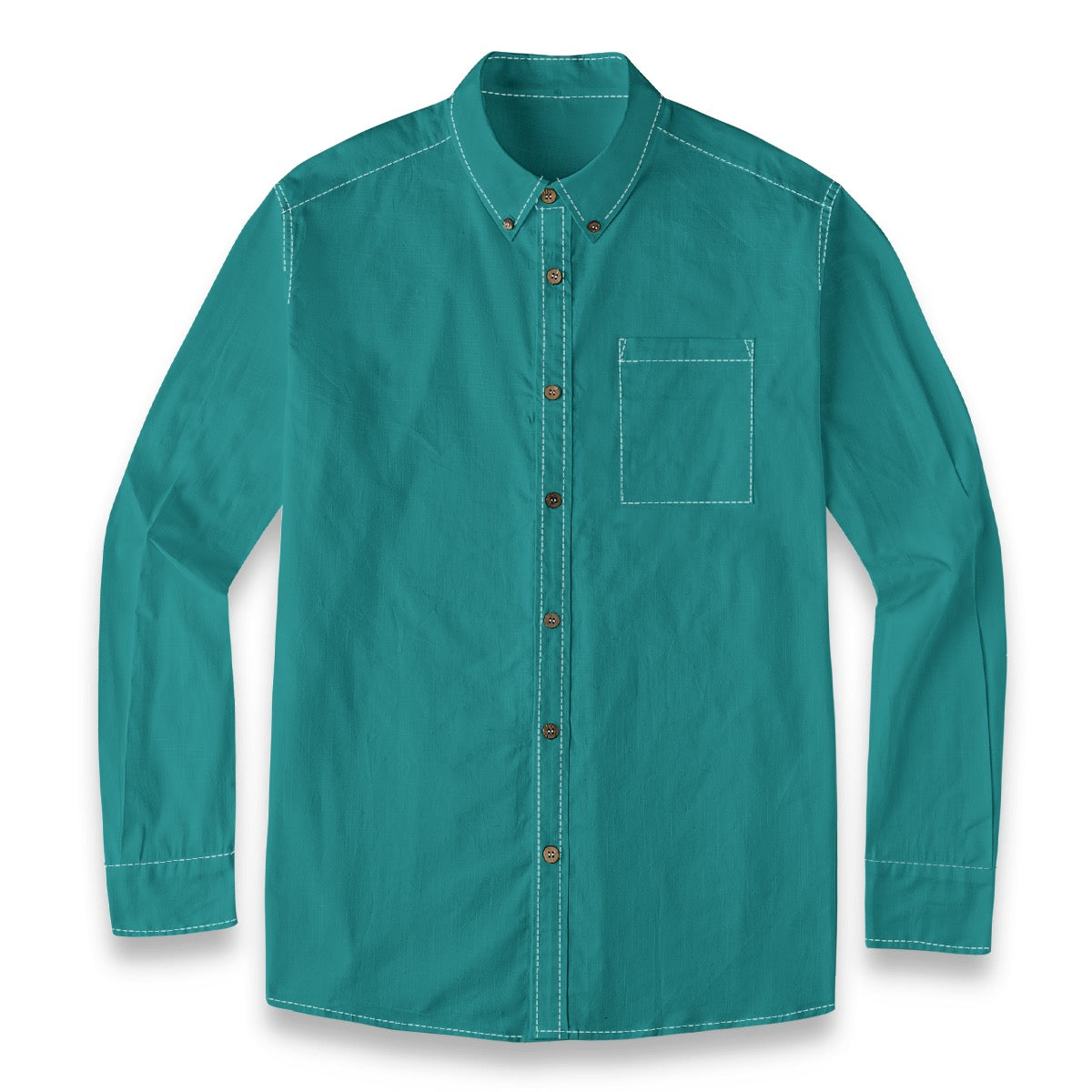 Teal -- Men's 100% Cotton LS Shirt