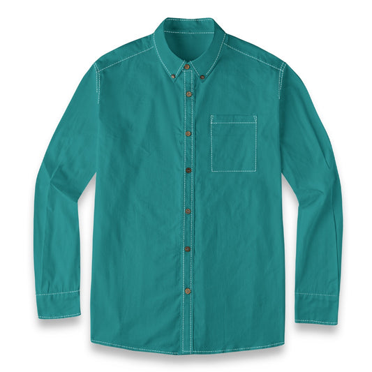 Teal -- Men's 100% Cotton LS Shirt