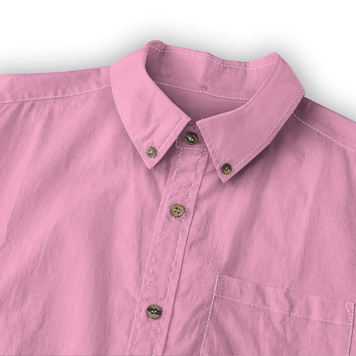 Pink -- Men's 100% Cotton LS Shirt