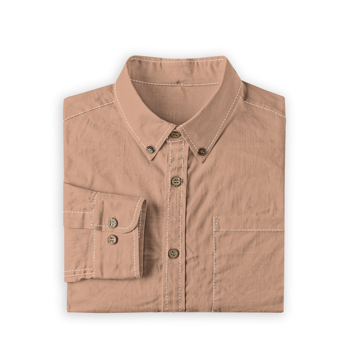 Brass (Antique) -- Men's 100% Cotton LS Shirt