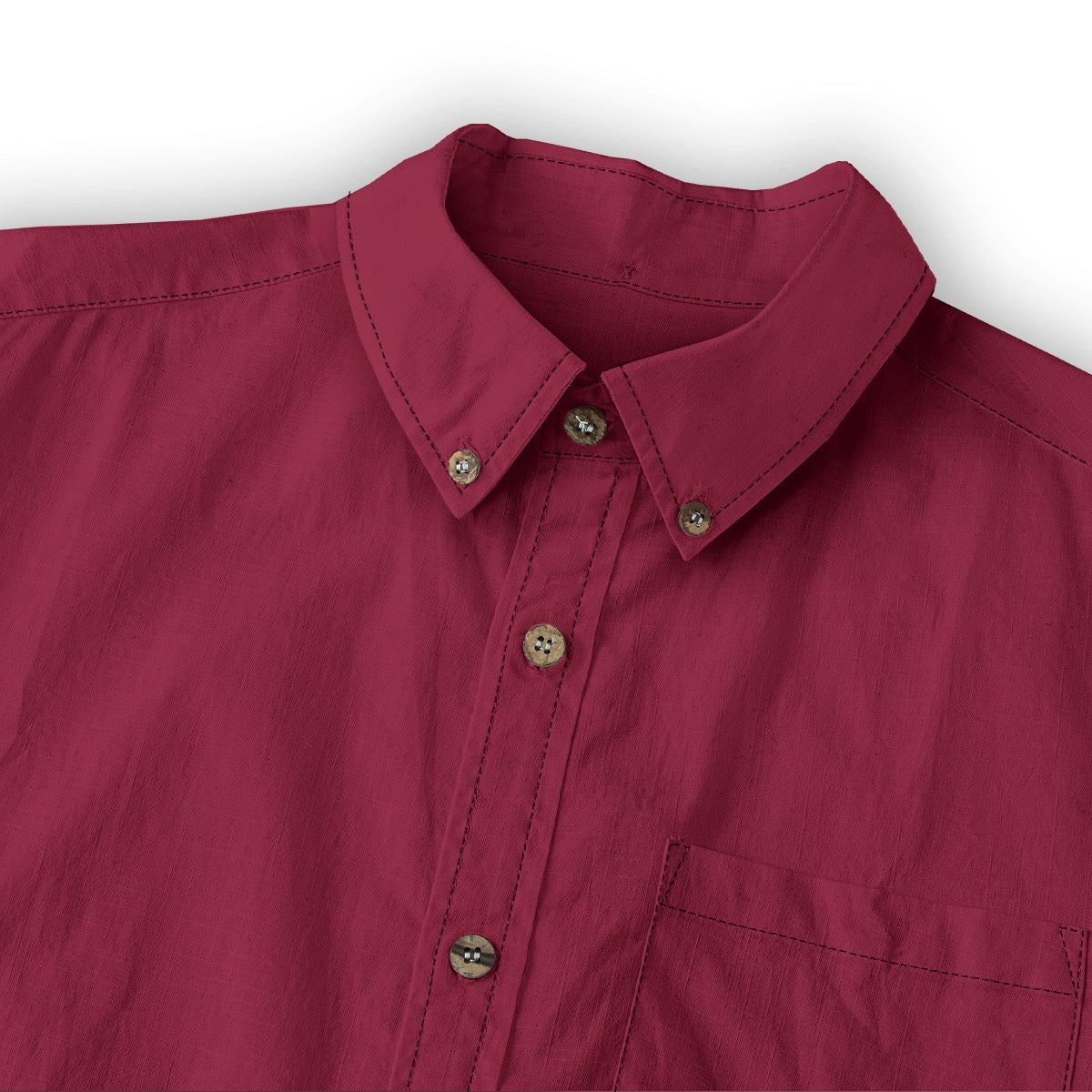 Burgundy -- Men's 100% Cotton LS Shirt