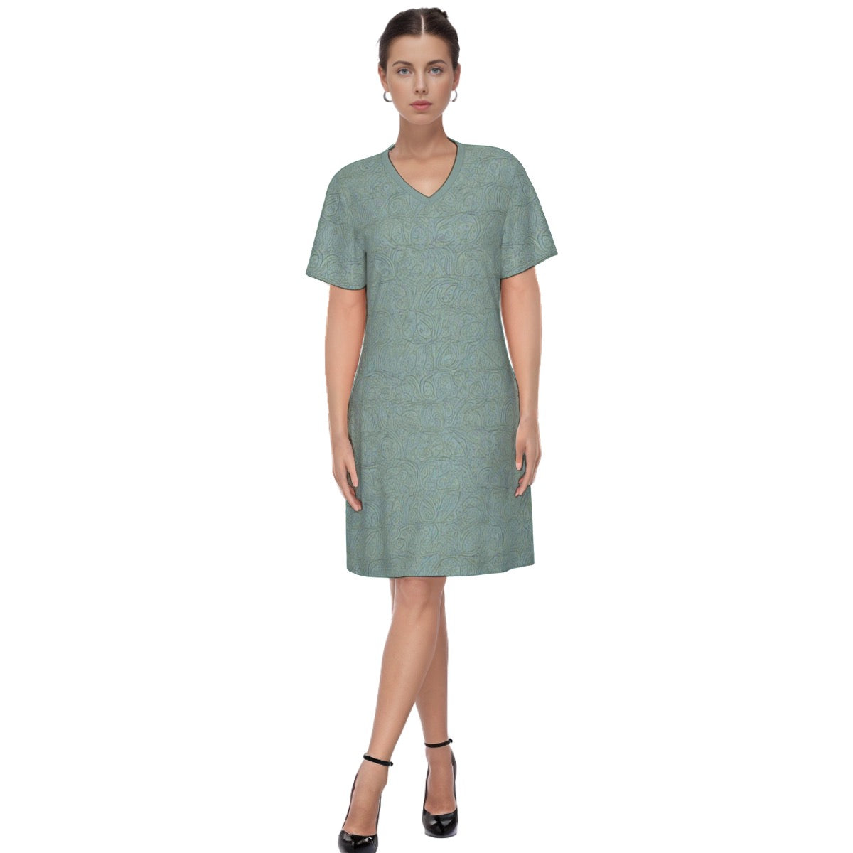 Northfolk -- Women's V Neck Dress 100% Cotton