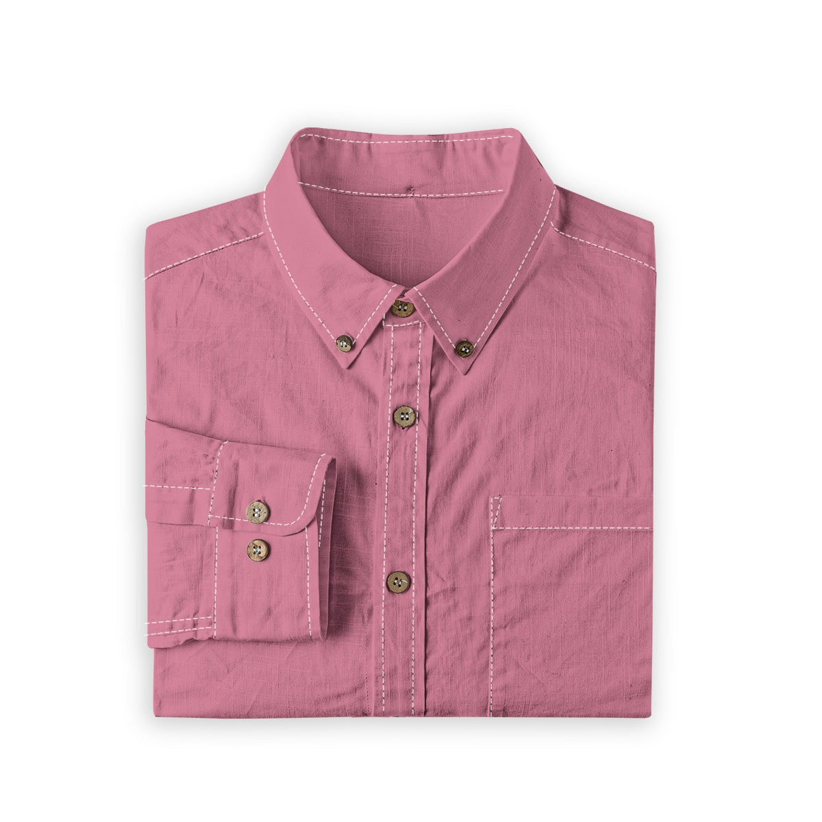 Coral Charm -- Men's 100% Cotton LS Shirt