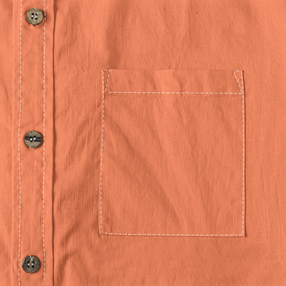 Coral -- Men's 100% Cotton LS Shirt