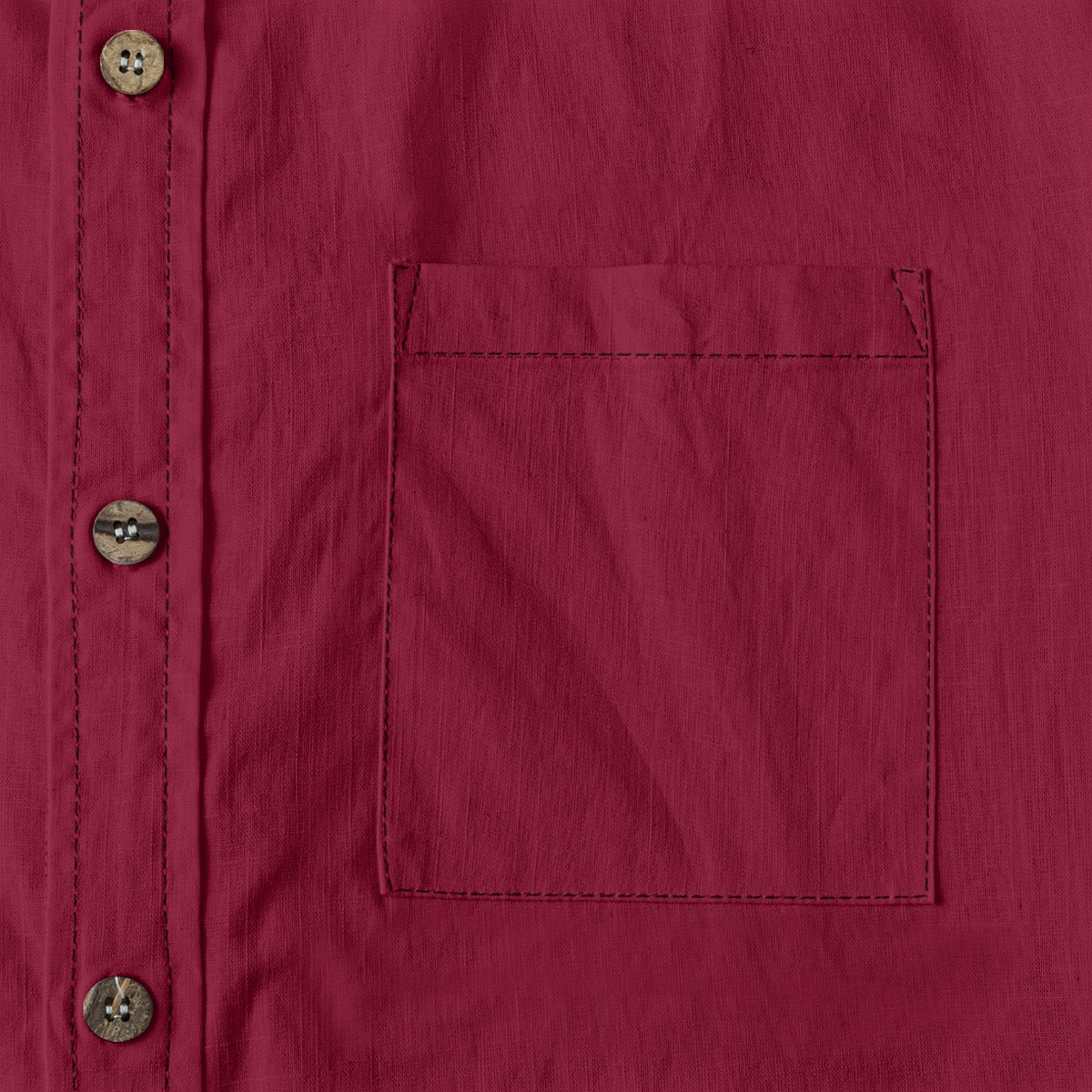 Burgundy -- Men's 100% Cotton LS Shirt