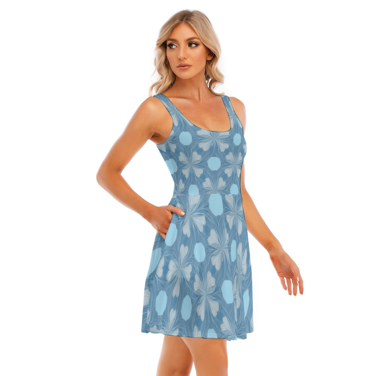 Blue Hearts -- Women's Tank Vest Dress