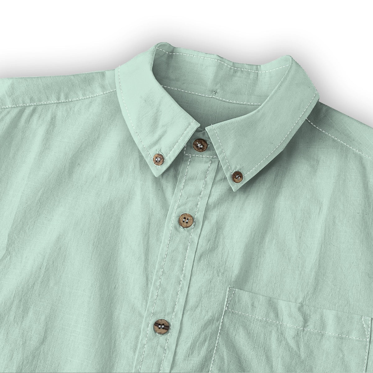 Pale Mint -- Men's 100% Cotton LS Shirt