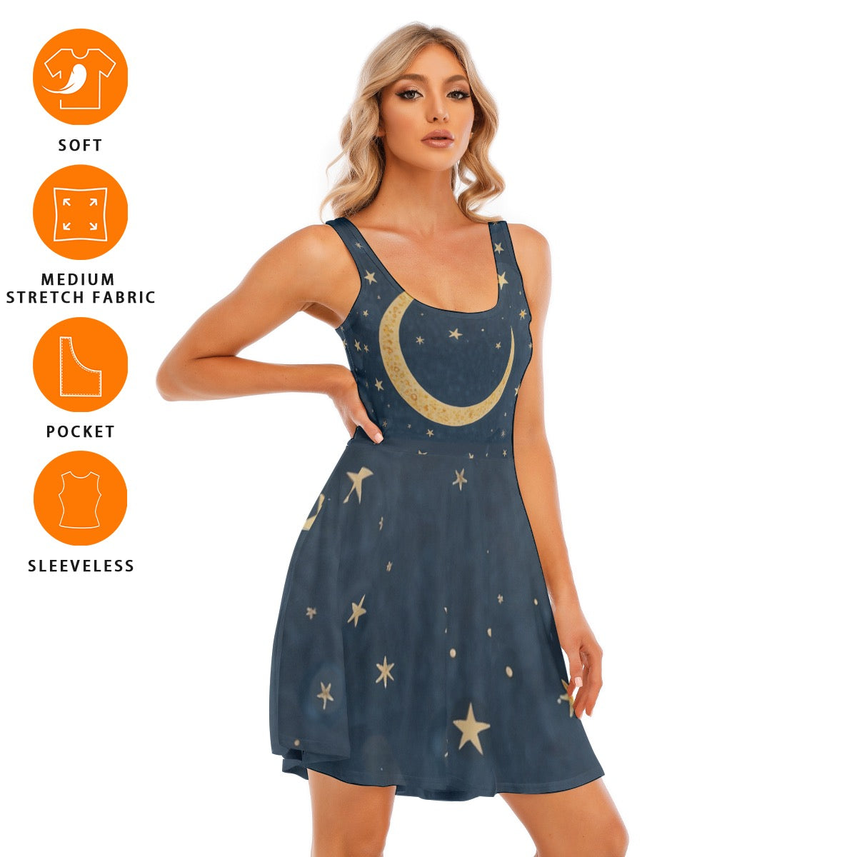 Slice of Moon -- Women's Tank Vest Dress