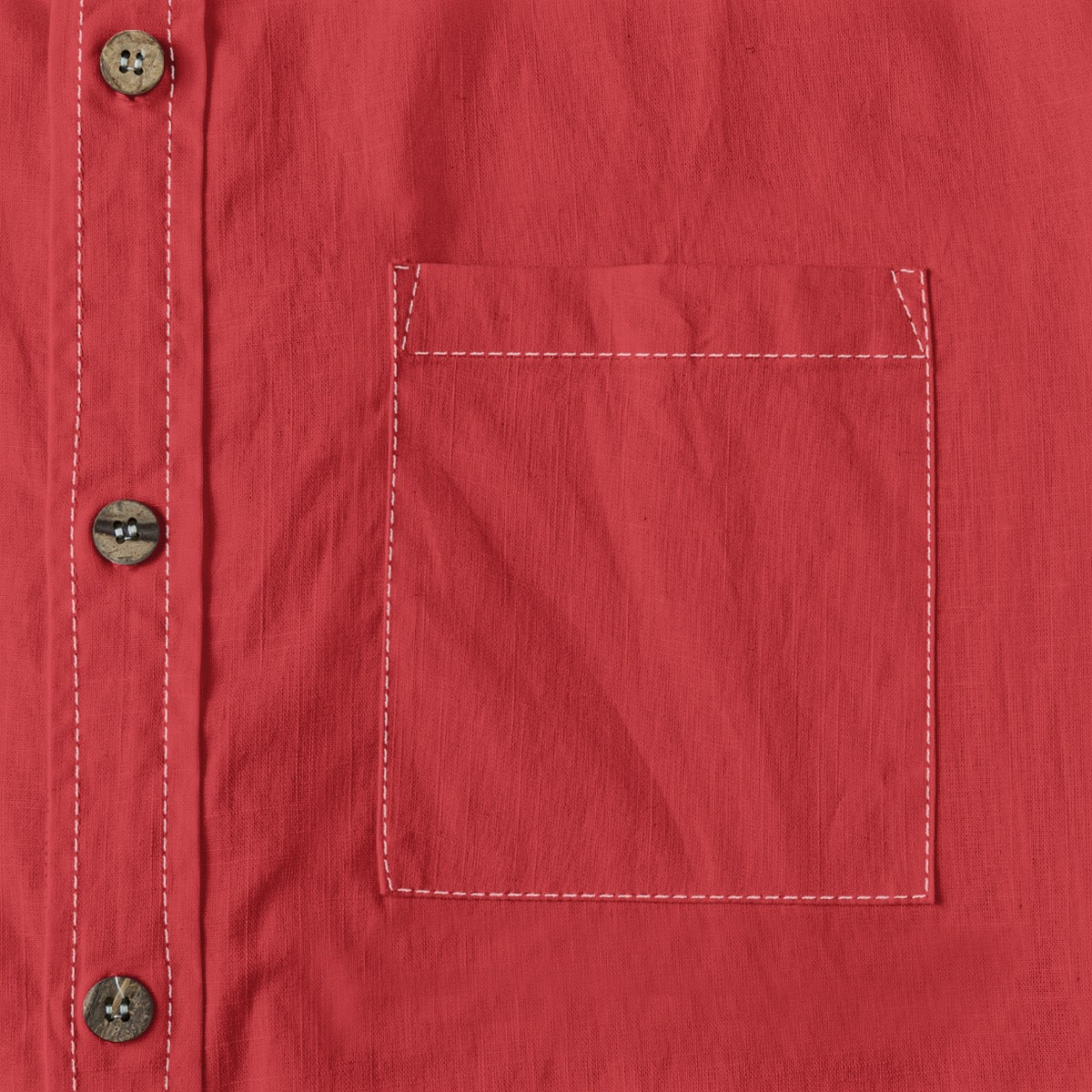 Red (Dark Vibrant) -- Men's 100% Cotton LS Shirt