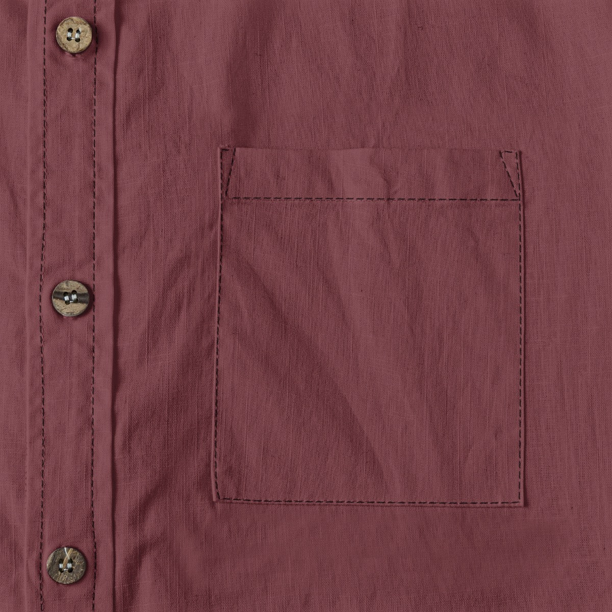 Red Wine -- Men's 100% Cotton LS Shirt