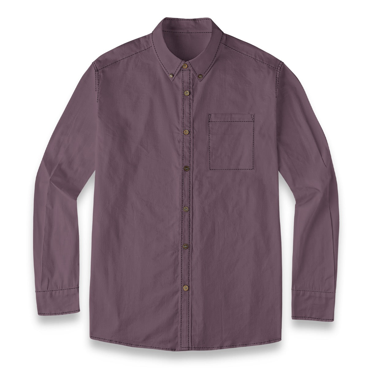 Eggplant -- Men's 100% Cotton LS Shirt