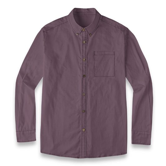Eggplant -- Men's 100% Cotton LS Shirt