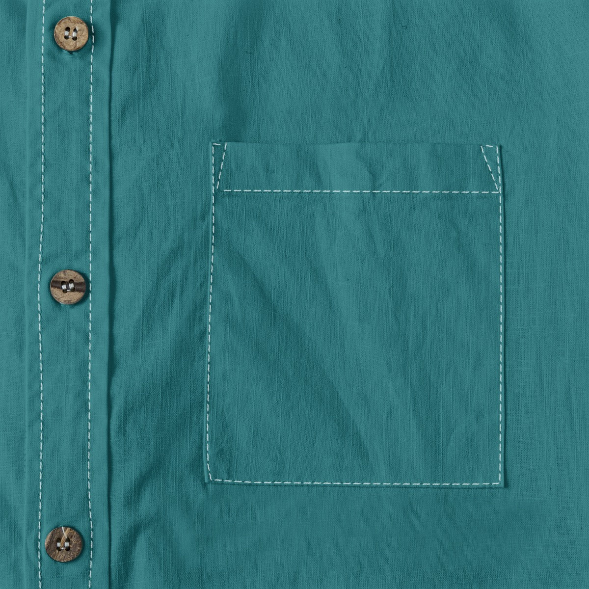 Cyan (Dark) -- Men's 100% Cotton LS Shirt