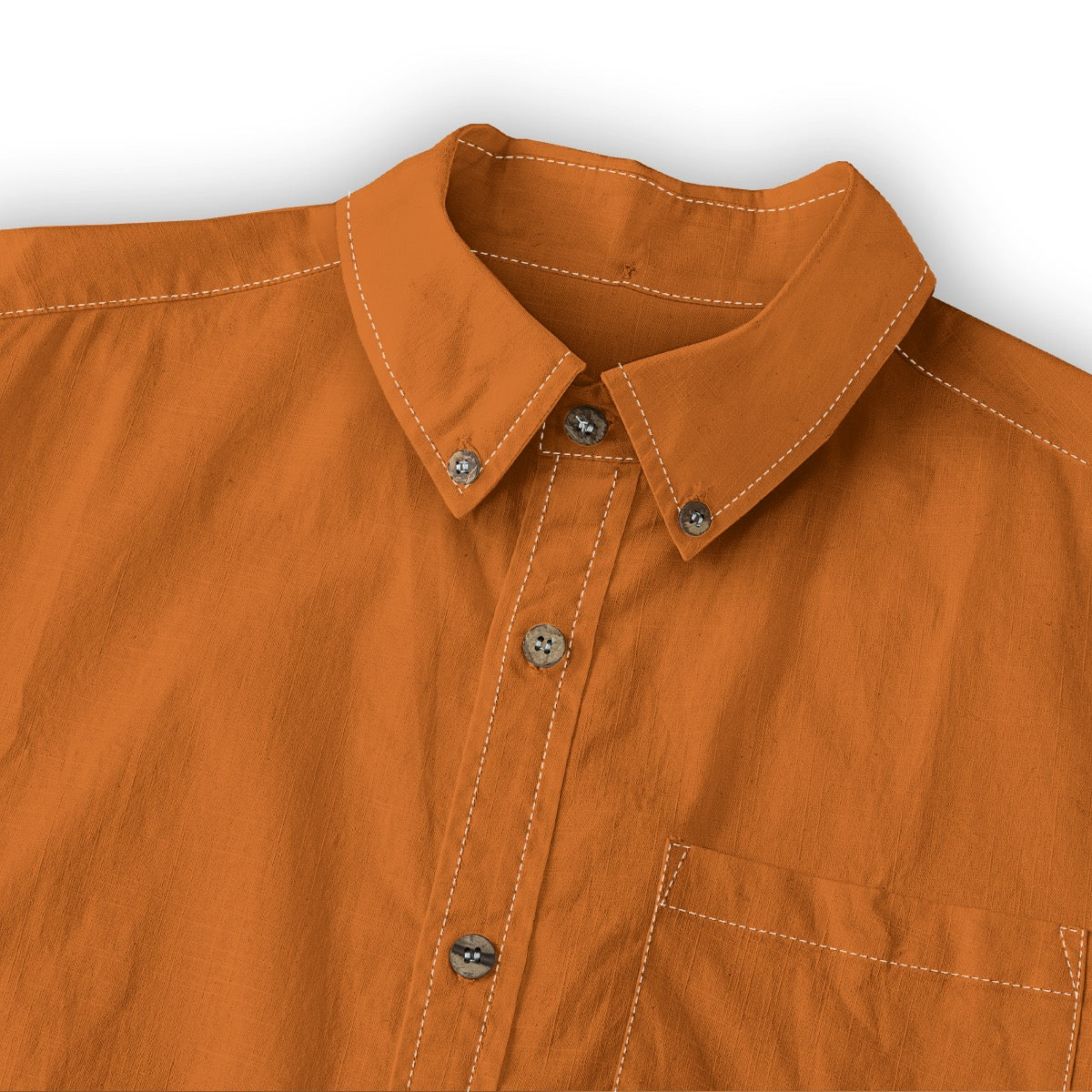Burnt Orange -- Men's 100% Cotton LS Shirt