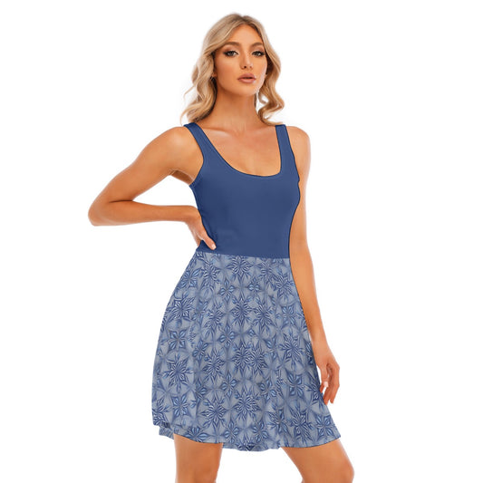 Blue Tile -- Women's Tank Vest Dress