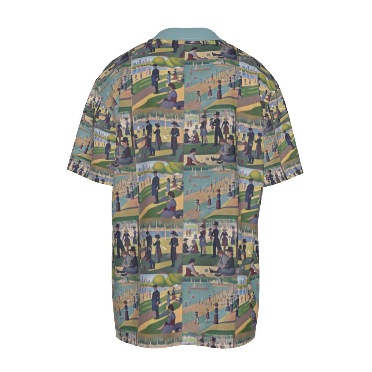 Le Parc -- Men's Imitation Silk Short-Sleeved Shirt