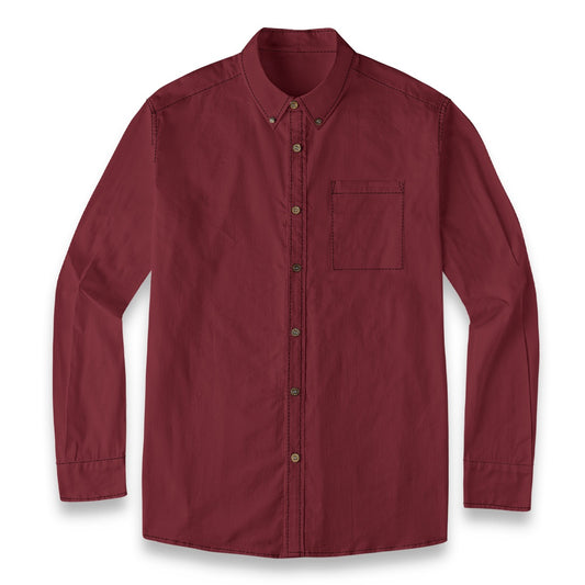 Red (Deep) -- Men's 100% Cotton LS Shirt