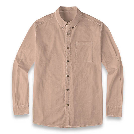 Dusty Rose -- Men's 100% Cotton LS Shirt