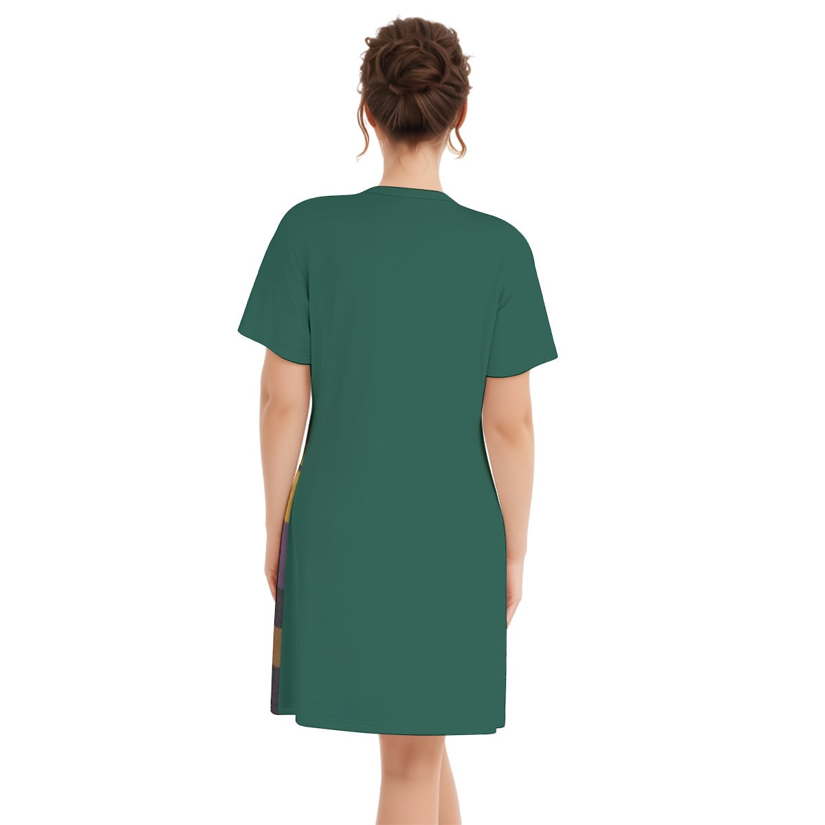 Forest -- Women's V Neck Dress 100% Cotton