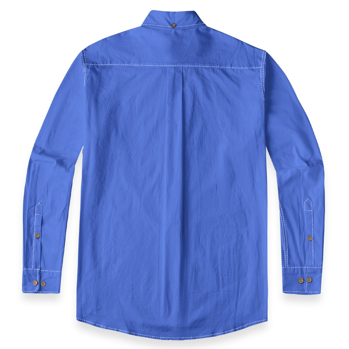 Royal Blue -- Men's 100% Cotton LS Shirt