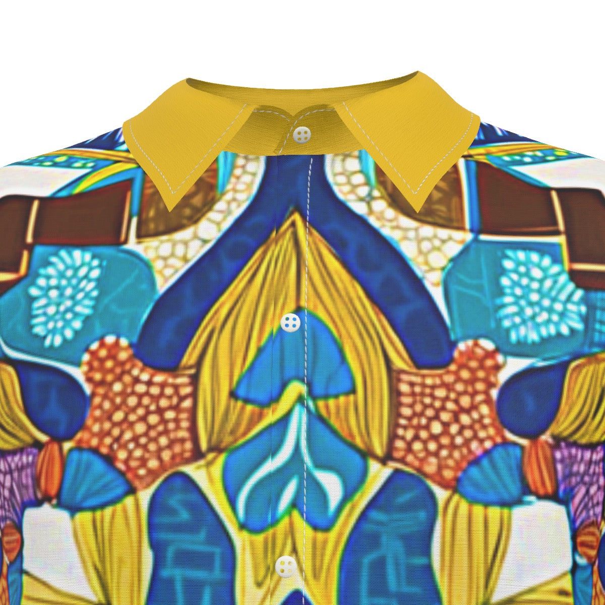 Kaleidoscope -- Men's Imitation Silk Short-Sleeved Shirt