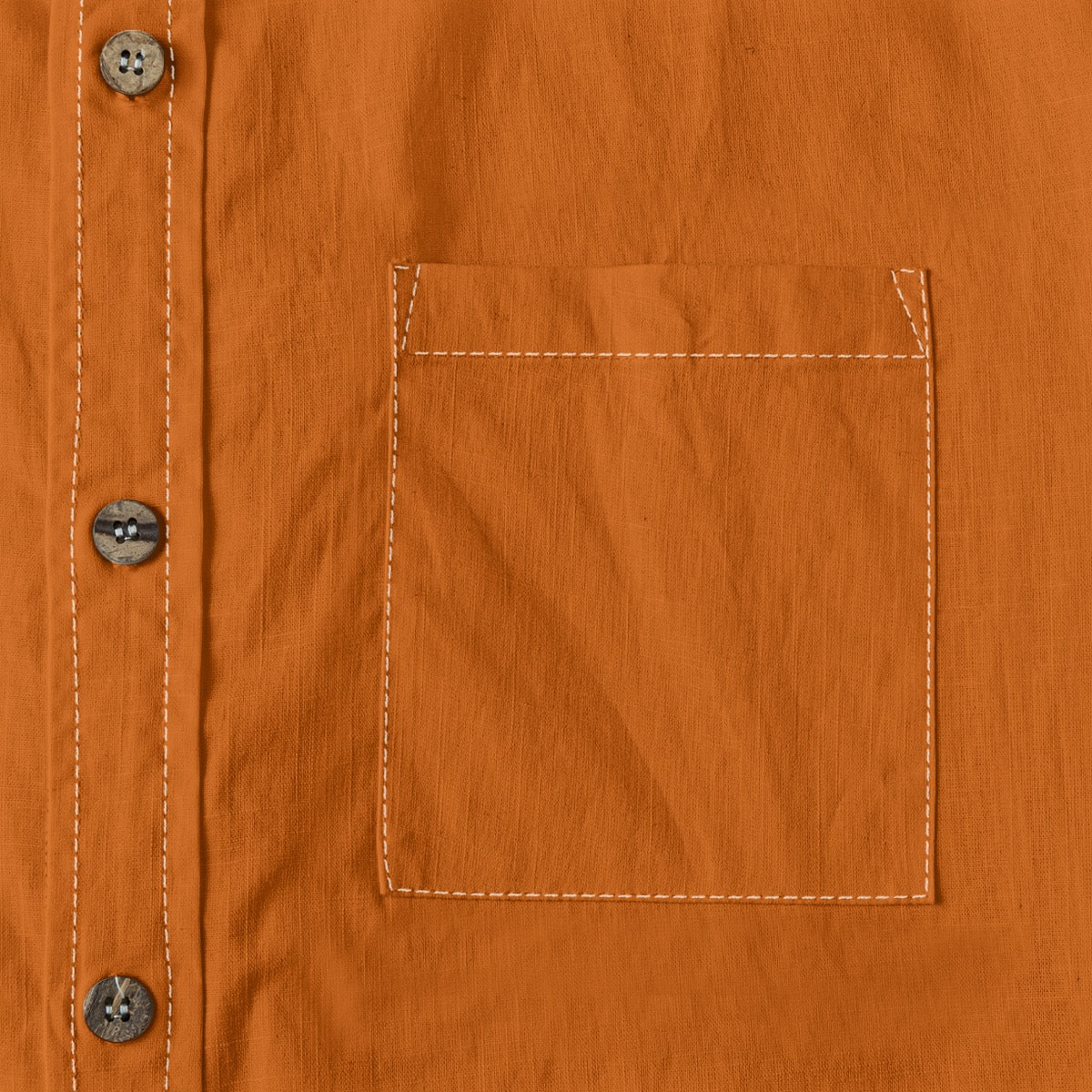 Burnt Orange -- Men's 100% Cotton LS Shirt