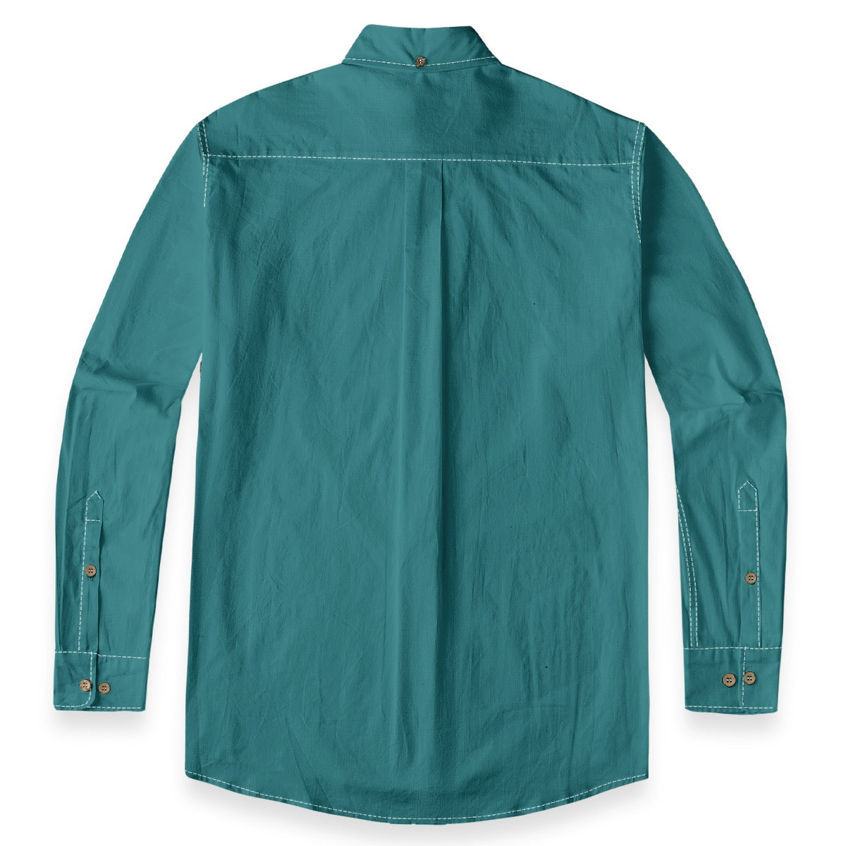 Cyan (Dark) -- Men's 100% Cotton LS Shirt