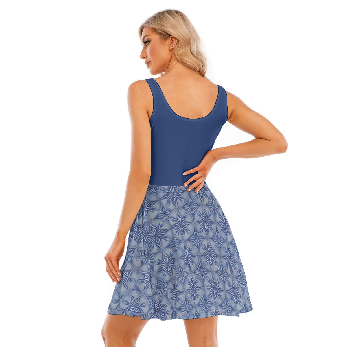 Blue Tile -- Women's Tank Vest Dress