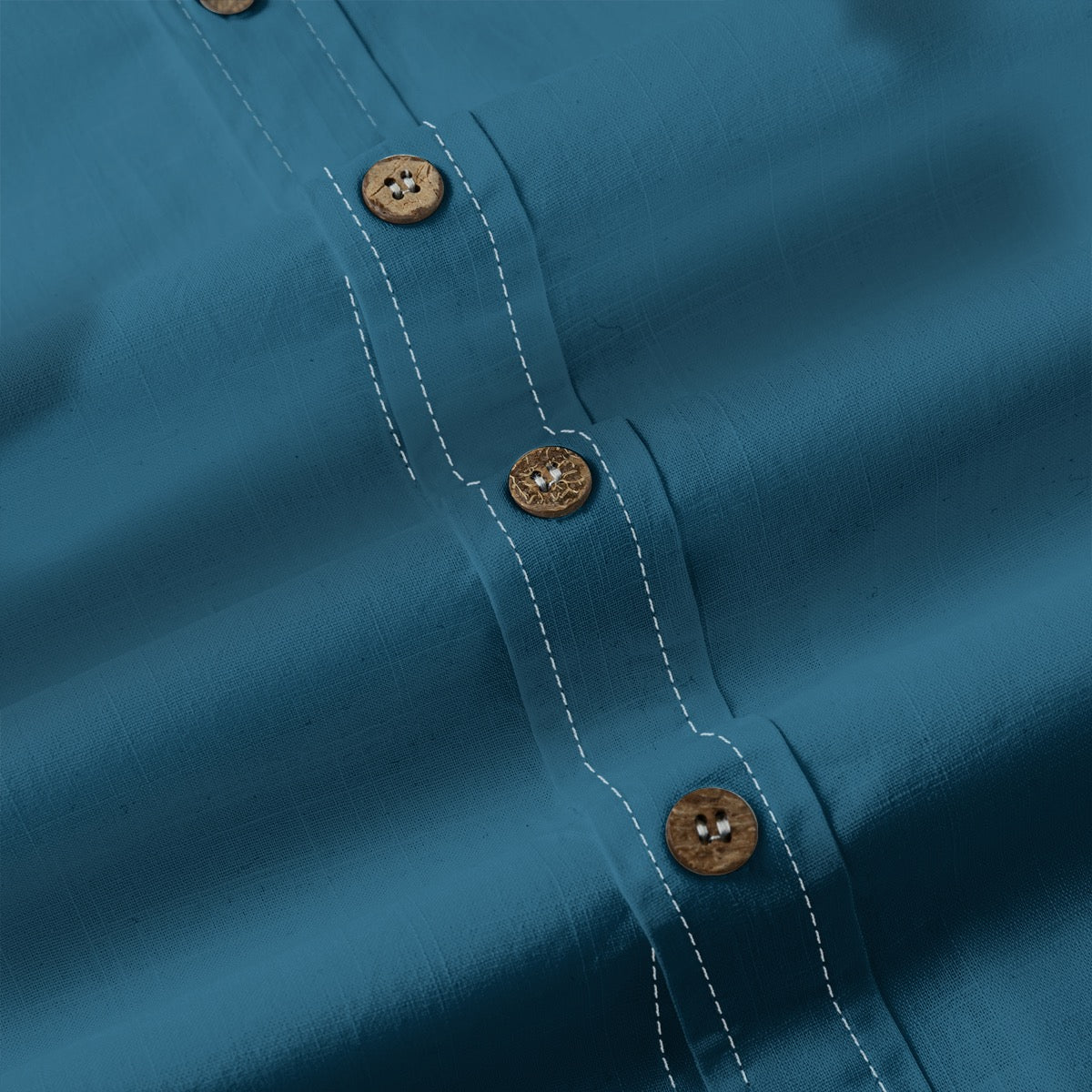 Petrol Blue -- Men's 100% Cotton LS Shirt