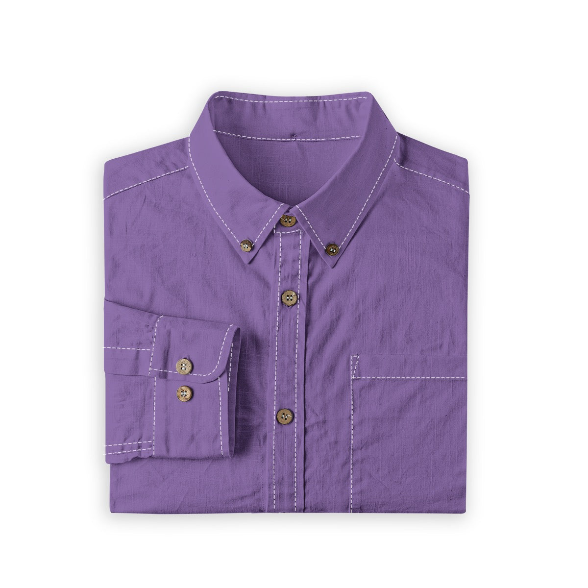 Lavender (Deep) -- Men's 100% Cotton LS Shirt