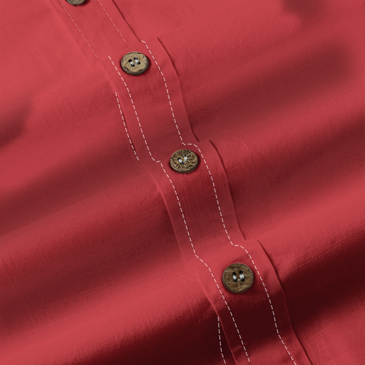 Red (Dark Vibrant) -- Men's 100% Cotton LS Shirt