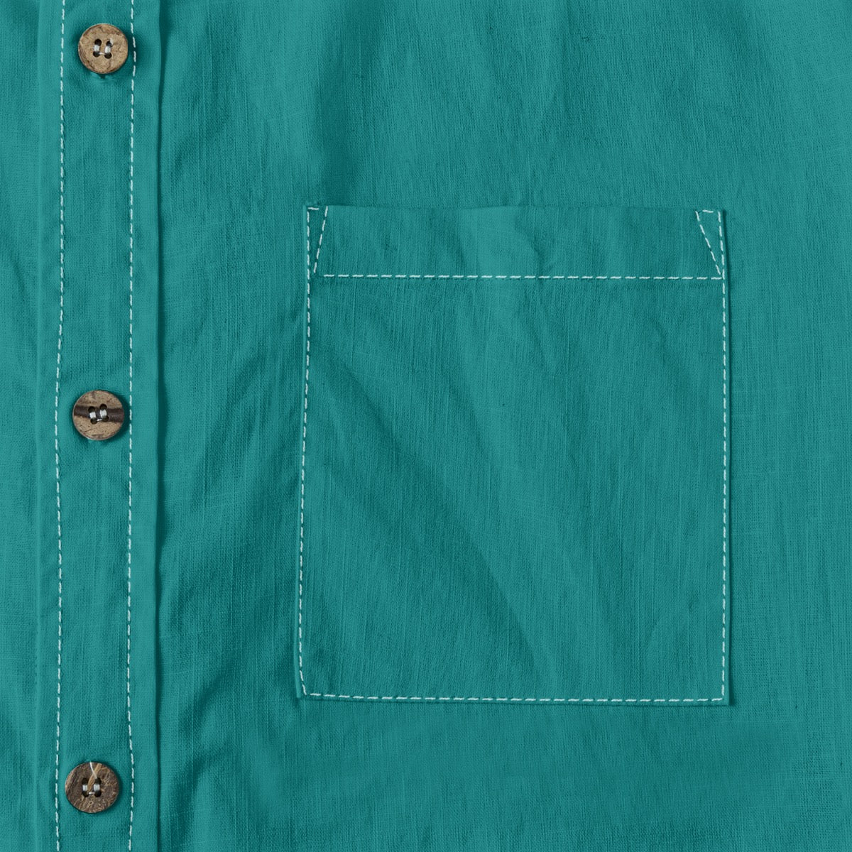 Teal -- Men's 100% Cotton LS Shirt